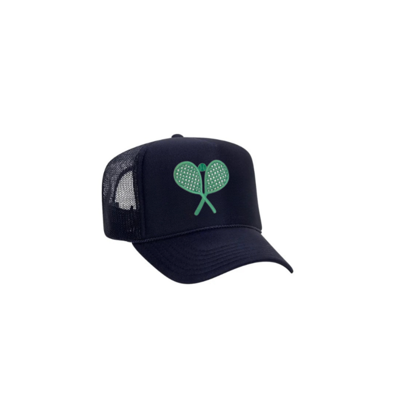 Tennis Double Trouble Twill Trucker Cap - Navy & Green
