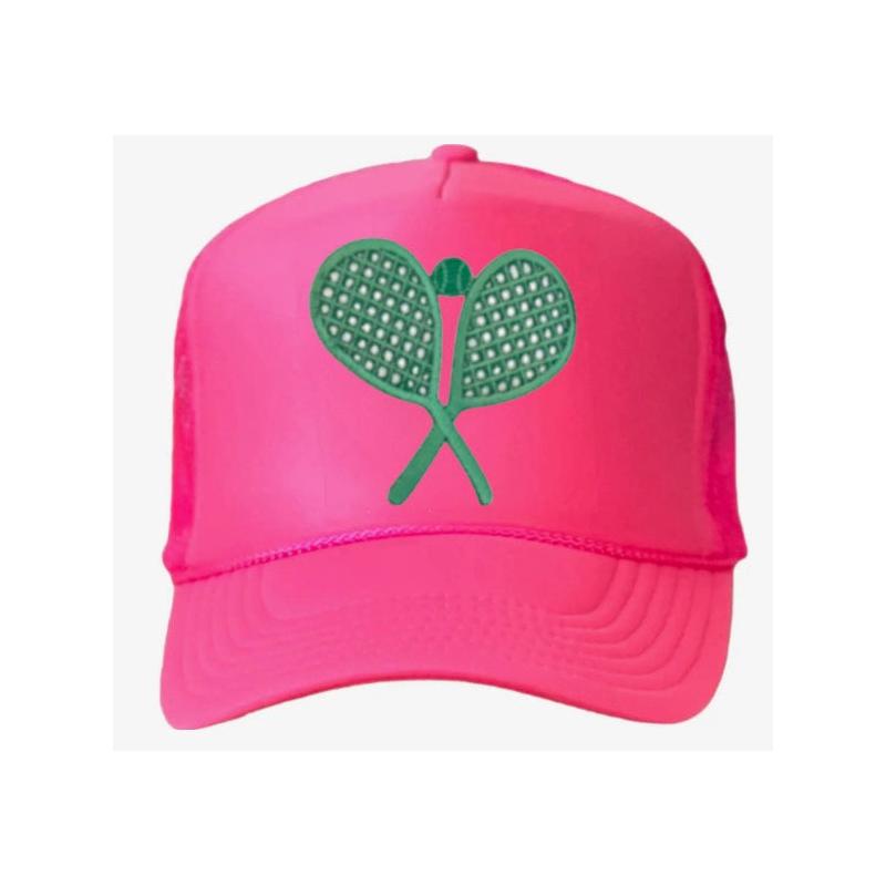 Tennis Double Trouble Twill Trucker Cap - Pink & Green