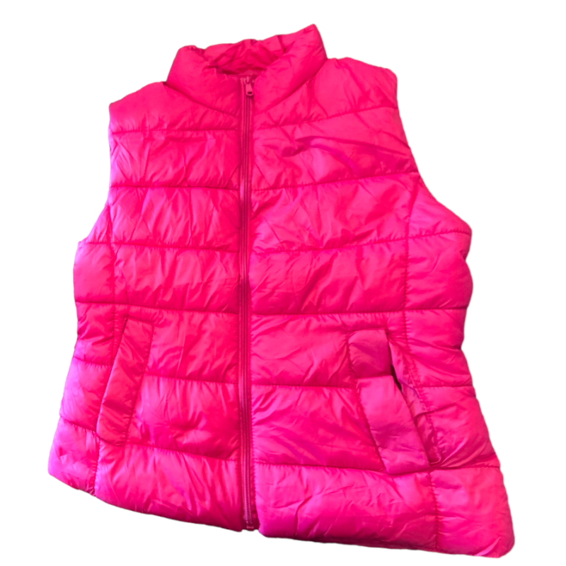 Quilted Puffer Vest -  Hot Pink