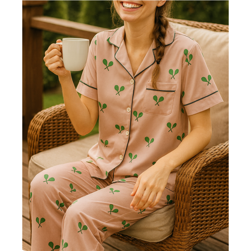 Tennis Pajama Pink Satin - Pant