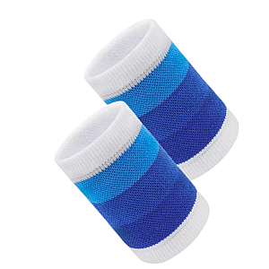 Runway Racquets Sweatband Set - Blue Stripes