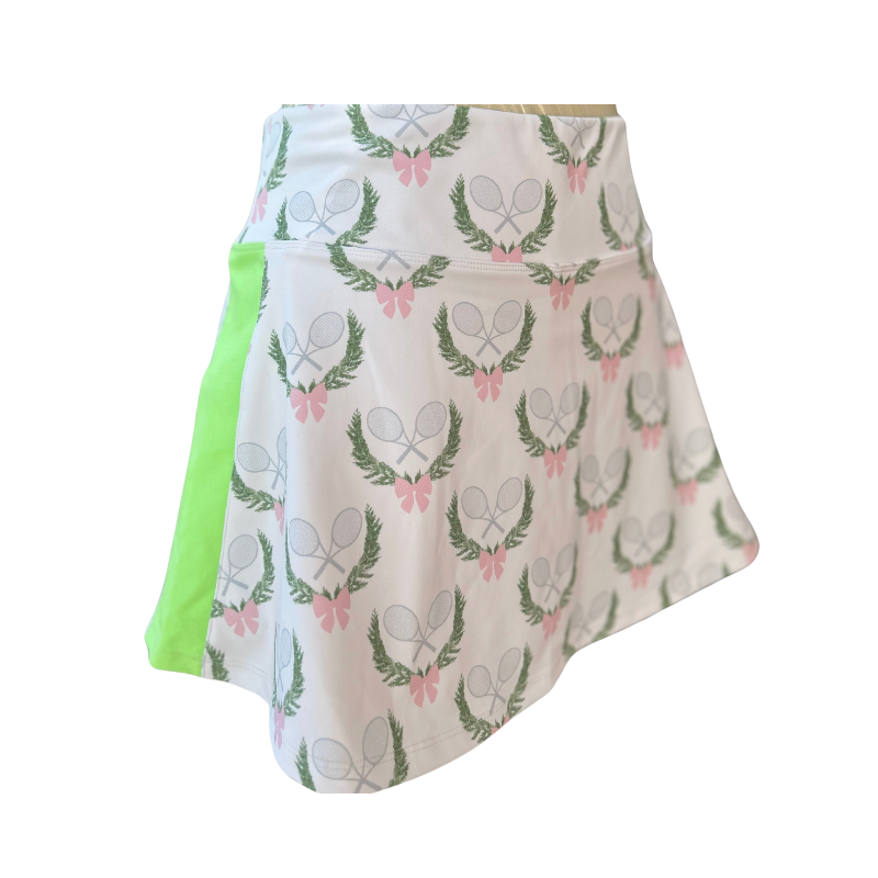 The Game Changer Skirt -" Crest & Bows with Drying Strips"