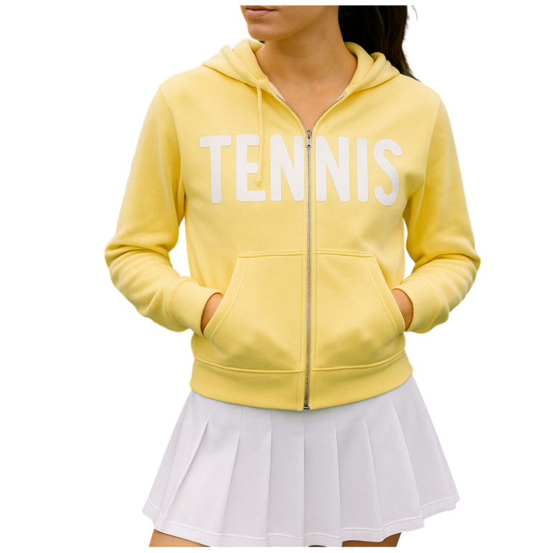 The Tennis Zip Up Hoodie - Yellow