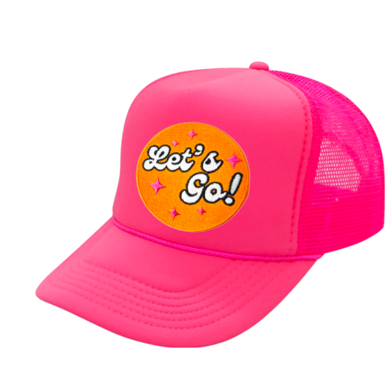 Let's Go! Trucker Hat - Neon Pink