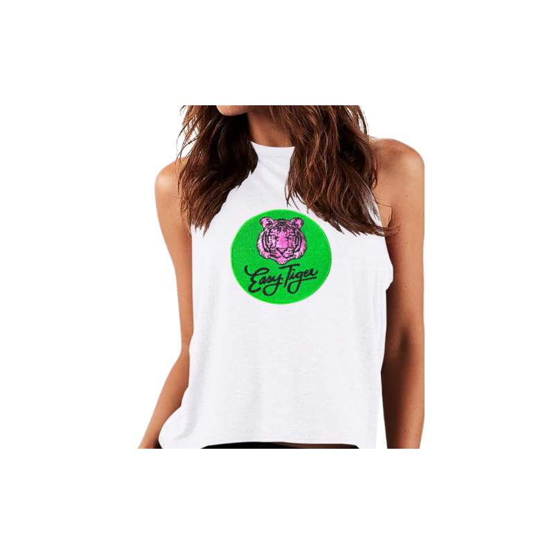 Easy Tiger Flowy Muscle Tank Top - White