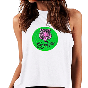 Easy Tiger Flowy Muscle Tank Top - White