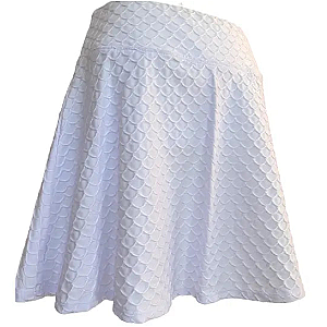 16.5" Nola Scallop Skirt - White