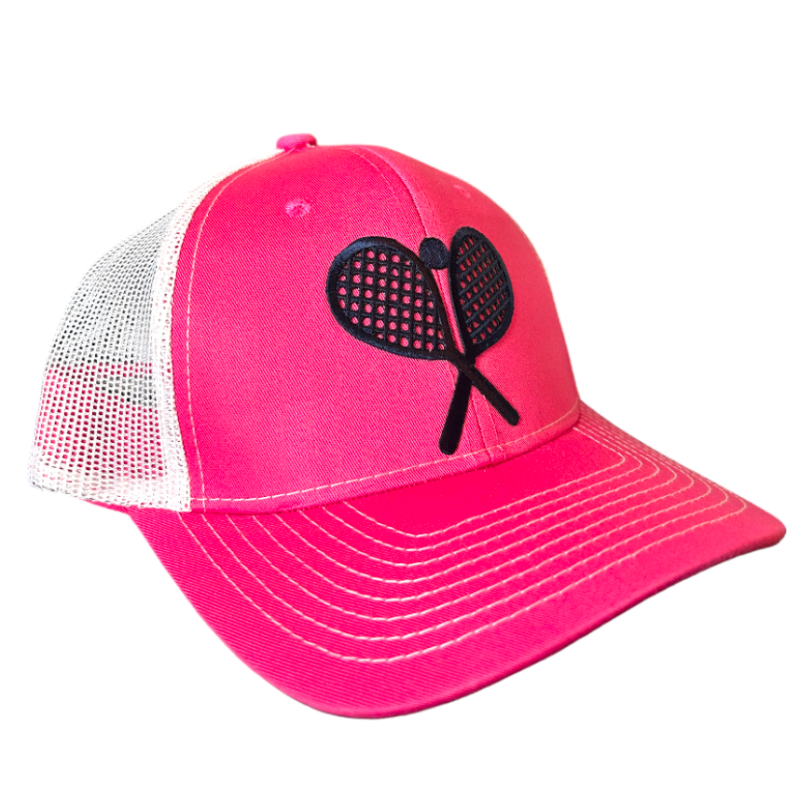 Tennis Double Trouble Twill Trucker Cap - Pink & Navy