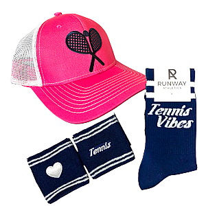 Tennis Double Trouble Twill Trucker Cap - Pink & Navy
