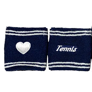 Tennis Wristband Set | Cotton Terry Sweatbands in Navy | Runway Athletics