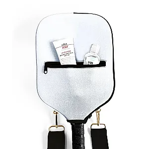 Pickleball Paddle Crossbody - White