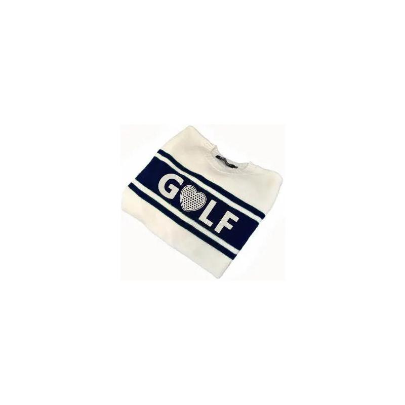 Golf Sweater - Darkest Navy & Cream