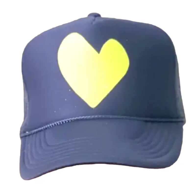 Heart Trucker Hat - Navy