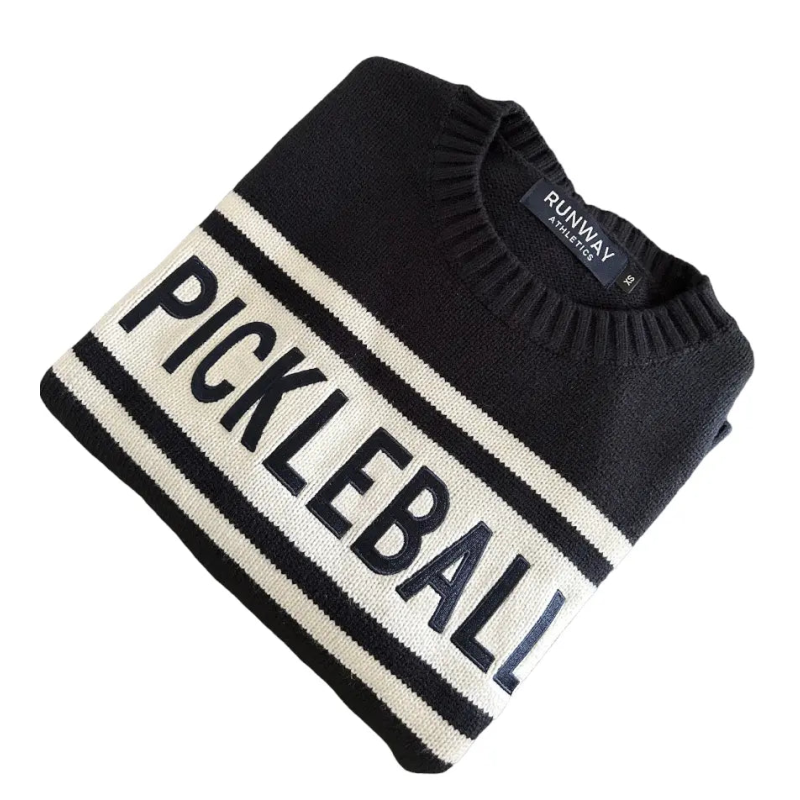 Pickleball Sweater - Navy/Cream