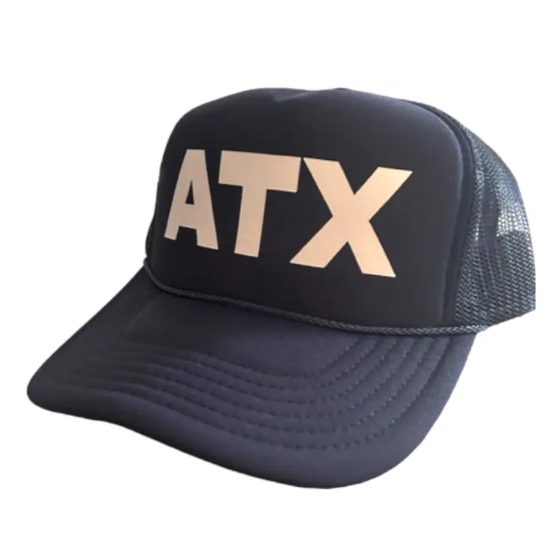 ATX Navy Trucker - Matte White Lettering