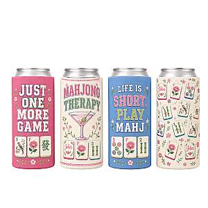 Mahjong Slim Can Cooler Set