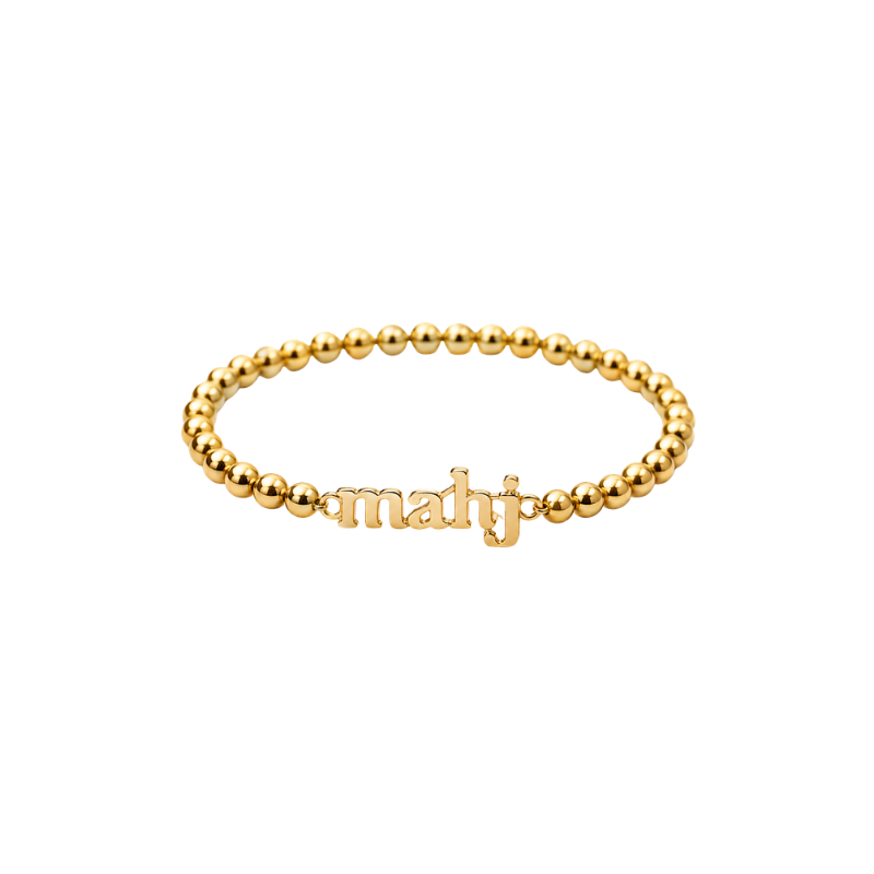 Mahj Gold Beaded Bracelet