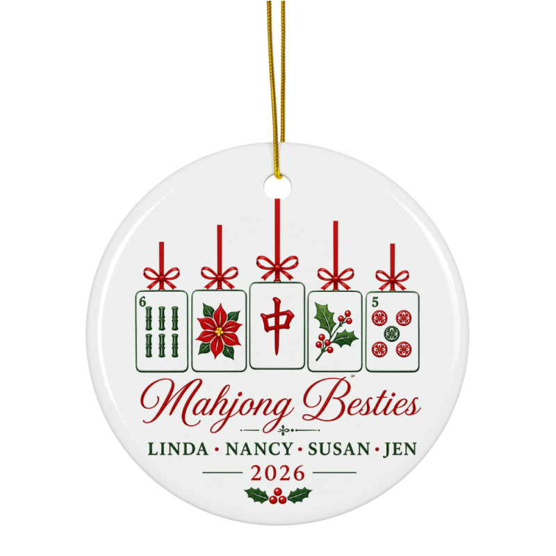 Personalized Mahjong Besties Ornament