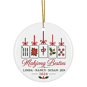 Personalized Mahjong Besties Ornament