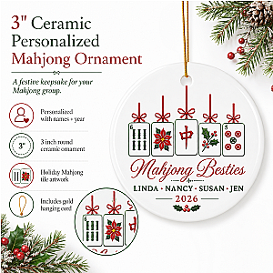 Personalized Mahjong Besties Ornament