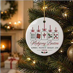 Personalized Mahjong Besties Ornament