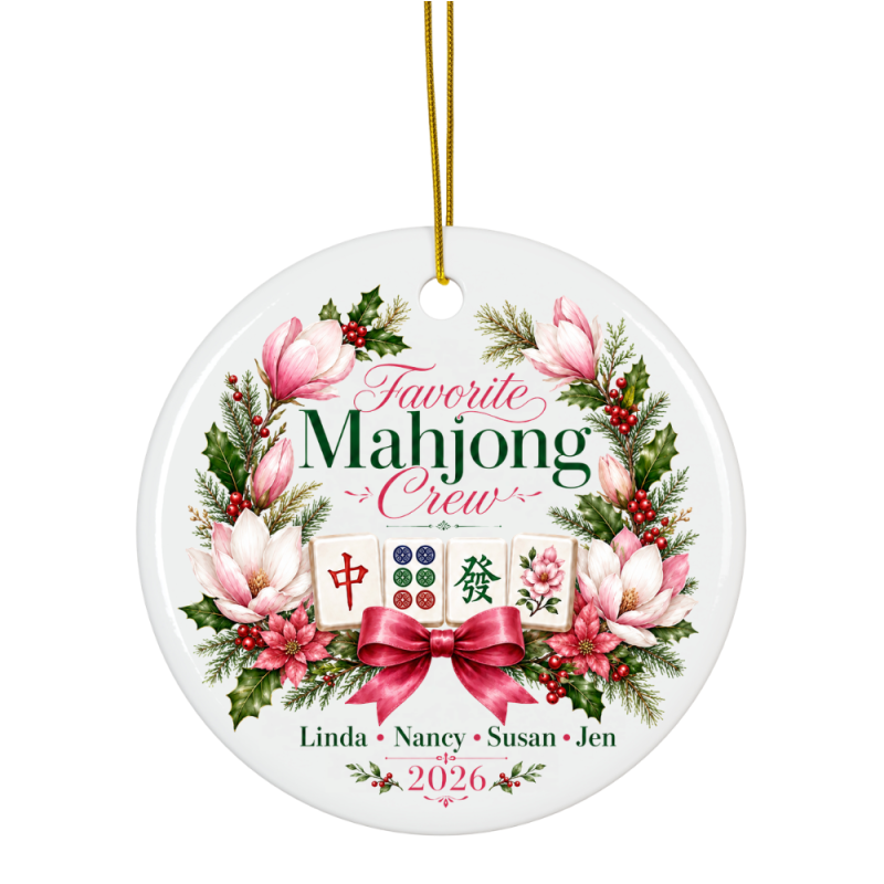 Personalized Mahjong Crew Ornament