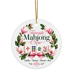 Personalized Mahjong Crew Ornament
