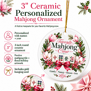Personalized Mahjong Crew Ornament