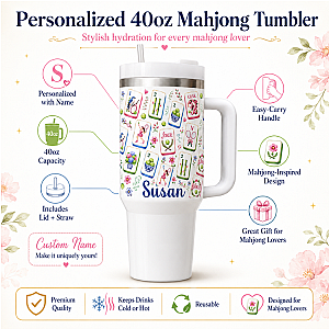 Personalized Tennis 40oz Tumbler