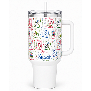 Personalized Golf Mahjong 40oz Tumbler