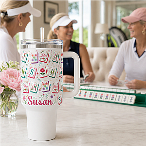 Personalized Mahjong 40oz Tumbler