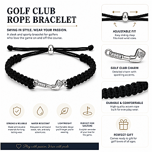Golf CZ Rope Bracelet