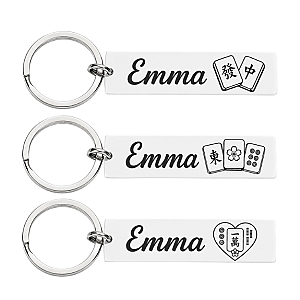 Personalized Mahjong Keychain