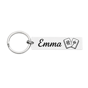 Personalized Mahjong Keychain