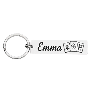 Personalized Mahjong Keychain