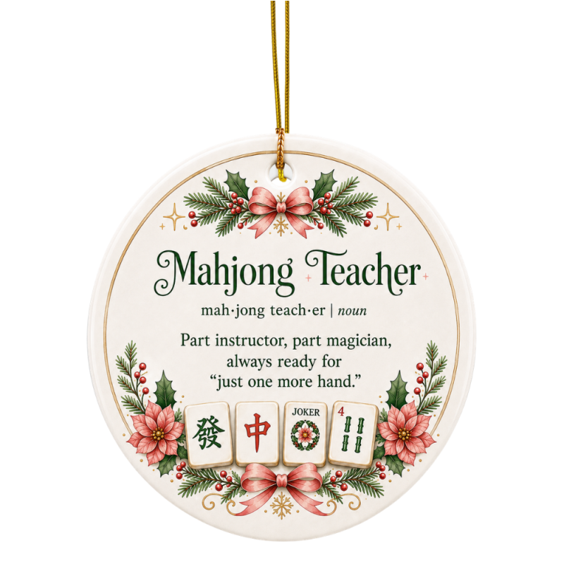 Mahjong Teacher Ornament