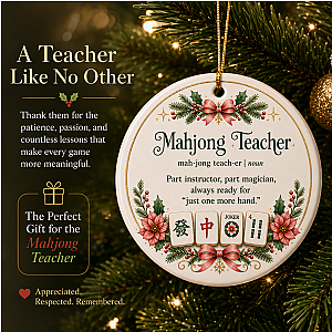 Mahjong Teacher Ornament