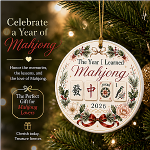 Year I Learned Mahjong Ornament