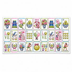 Pickleball Mahjong Beach Towel