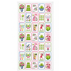 Tennis Mahjong Beach Towel