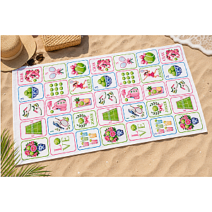 Tennis Mahjong Beach Towel