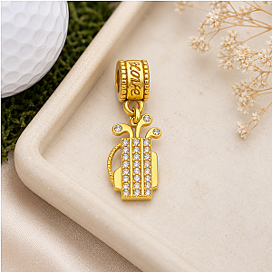 Gold Golf Bead Charms - Pick Style
