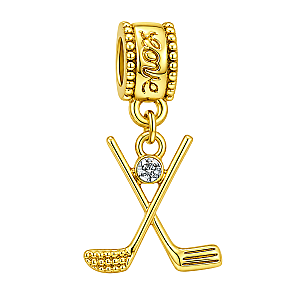 Gold Golf Bead Charms - Pick Style