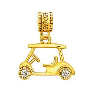 Gold Golf Bead Charms - Pick Style