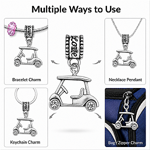 Silver Golf Bead Charms - Pick Style