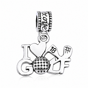 Silver Golf Bead Charms - Pick Style