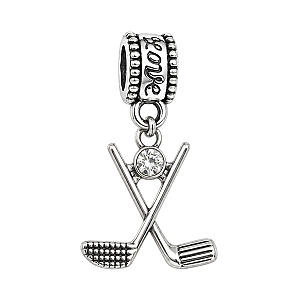 Silver Golf Bead Charms - Pick Style