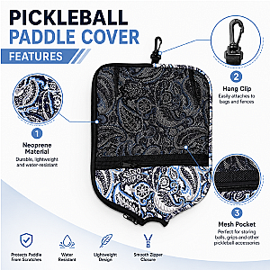 Pickleball Paisley Paddle Cover