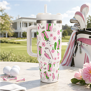 Par-Tee in Pink Golf Tumbler 30oz