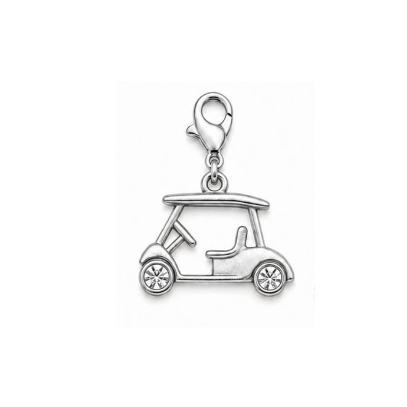 Silver Golf Clip On Charms